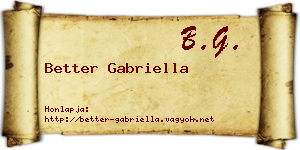 Better Gabriella névjegykártya
